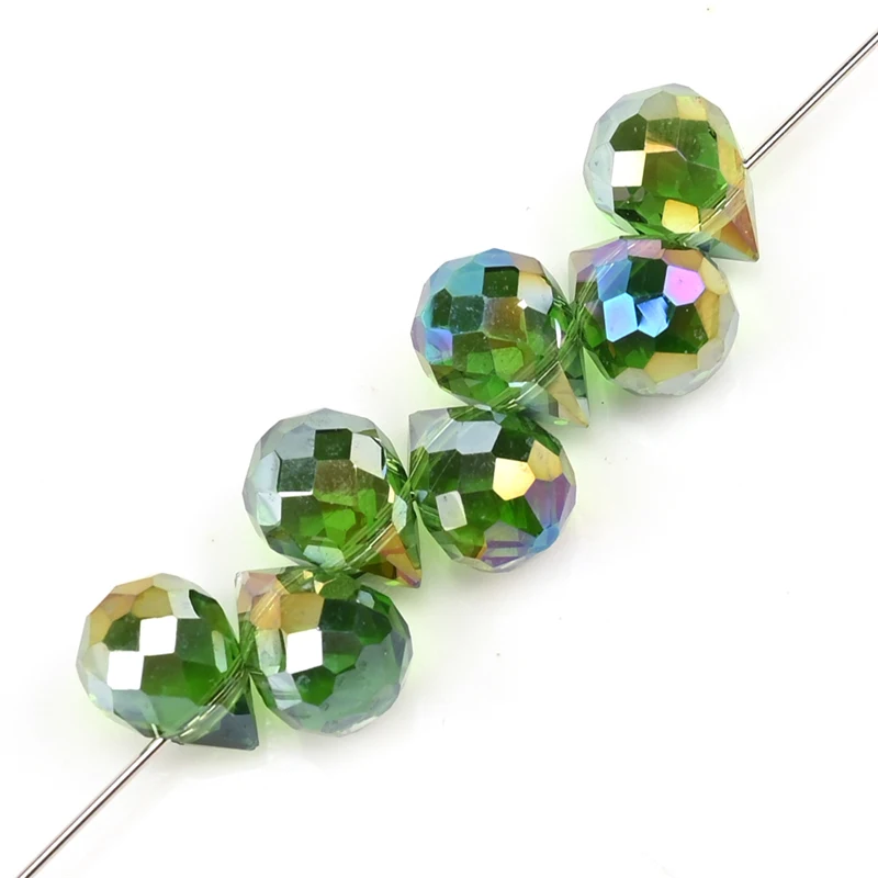 10*8mm Tsjechische Crystal Waterdrop Kralen Glanzende Facet Glazen Aardbei Kralen voor Sieraden Maken Handwerken DIY Handgemaakte Accessoires