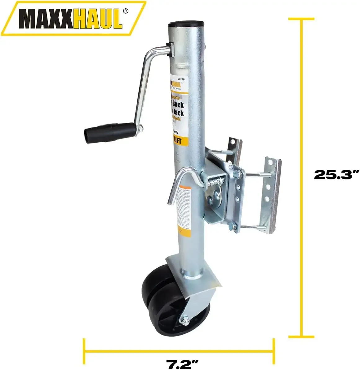 MaxxHaul 70149 Trailer Jack with Dual Wheels - 26-1/2