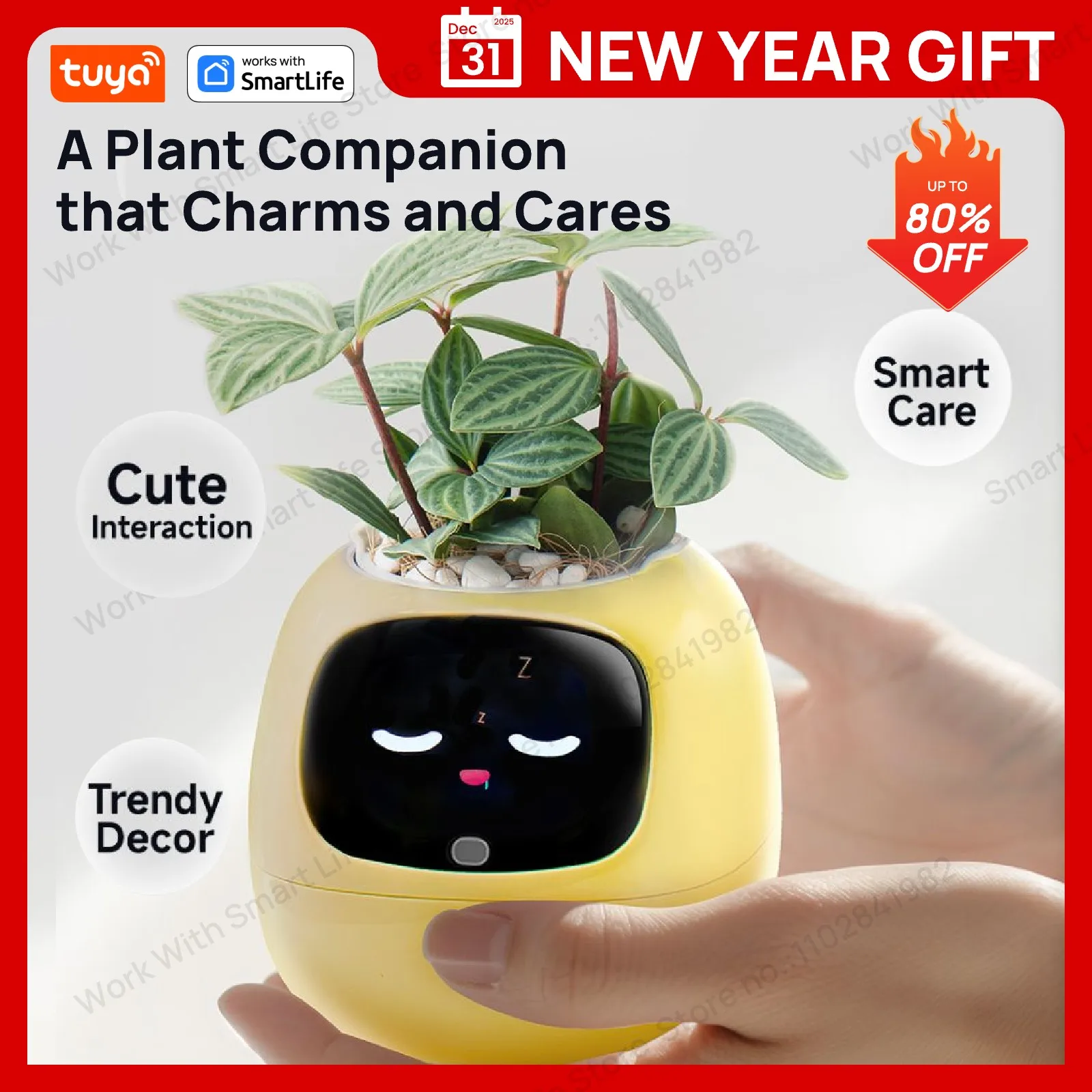 

IVY Smart pet Planter Robot Guidance on Plant Care with Emojis, Adorable Plant Companion with Rich Gesture Interaction, AI