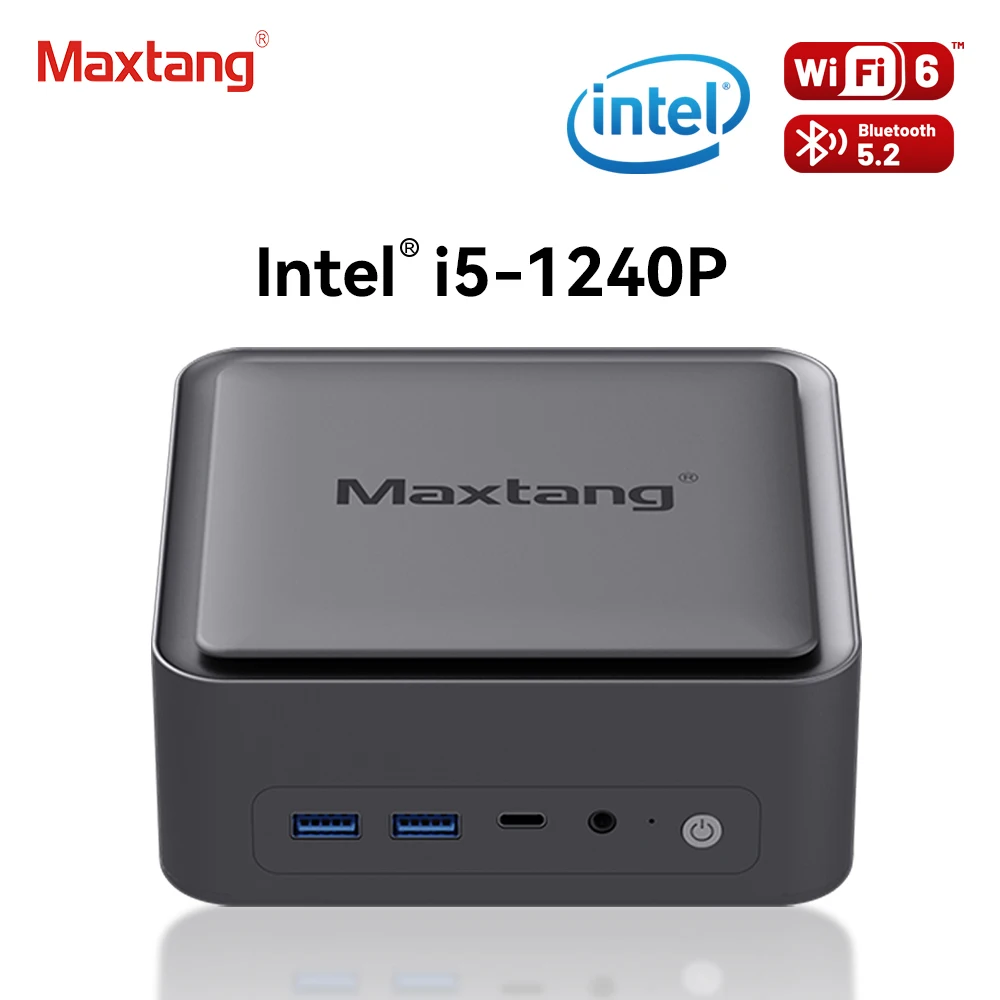 Maxtang Gamer PC 12-го поколения Процессоры Intel Core i5 12450H 1240P 8/12 ядер 4,4 ГГц DDR5 RAM M.2 2280 SSD Мини-ПК Windows 11