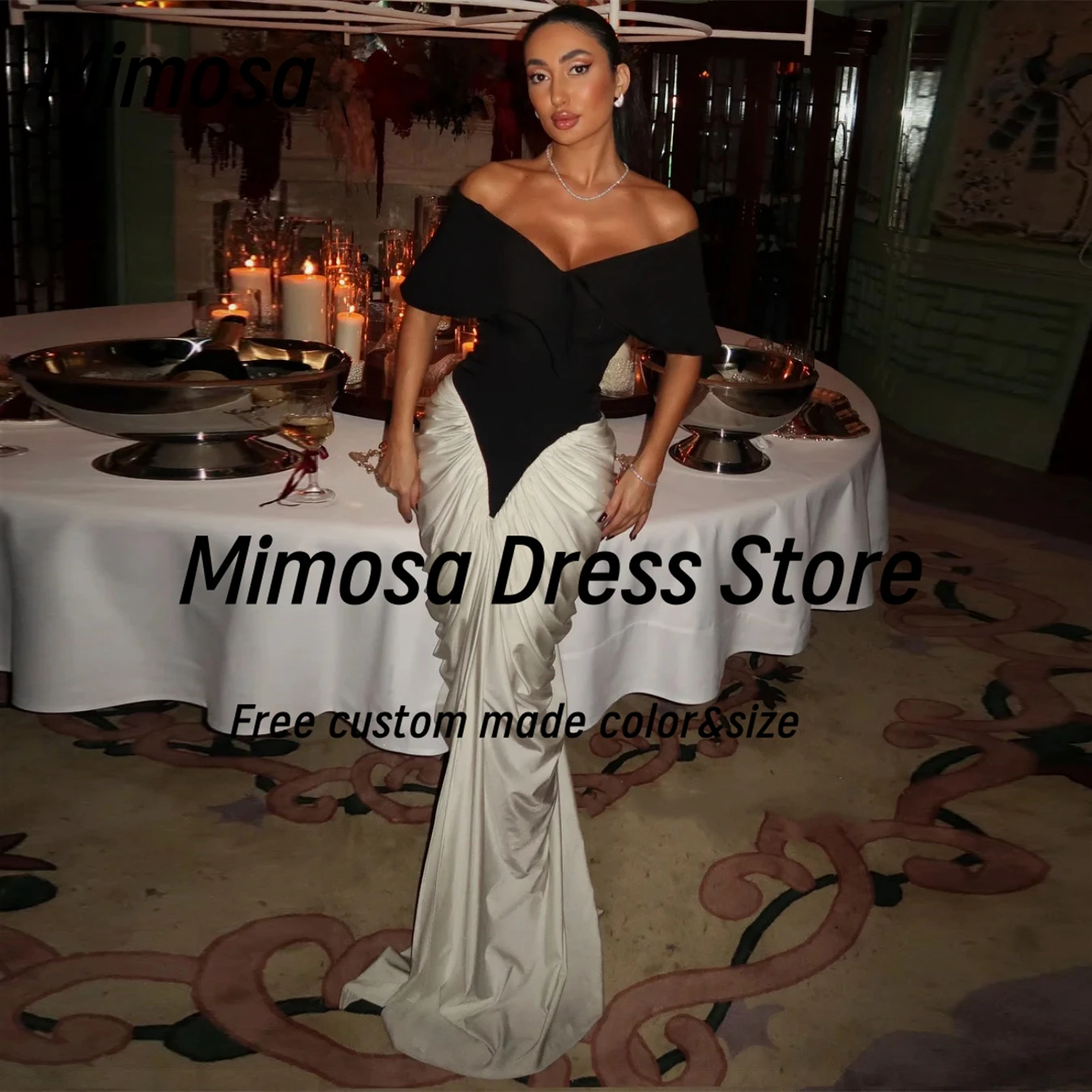 

Mimosa Prom Dresses 2025 Contrast Color Vestidos De Gala Dancing Party Dress Pick Ups Long Elegant Evening Gowns Customized