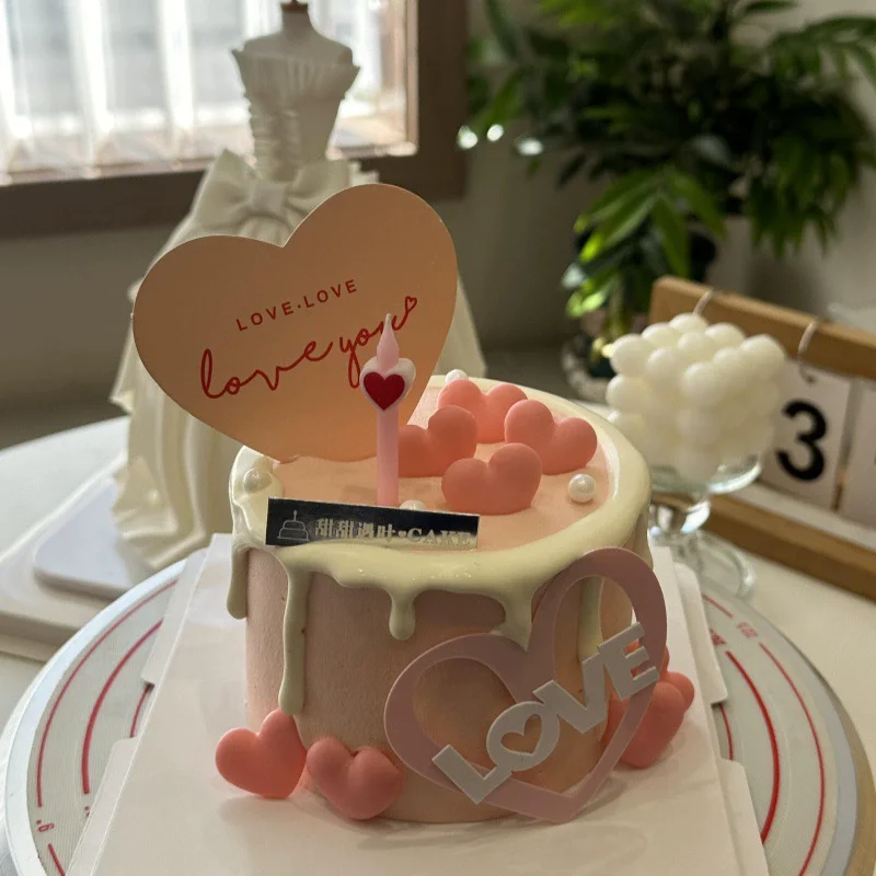 LEEQ 10 Pcs Toppers Gâteau Acrylique Cœur Doré Miroir – Décorations Mariage, Fiançailles, Saint-Valentin, Anniversaire