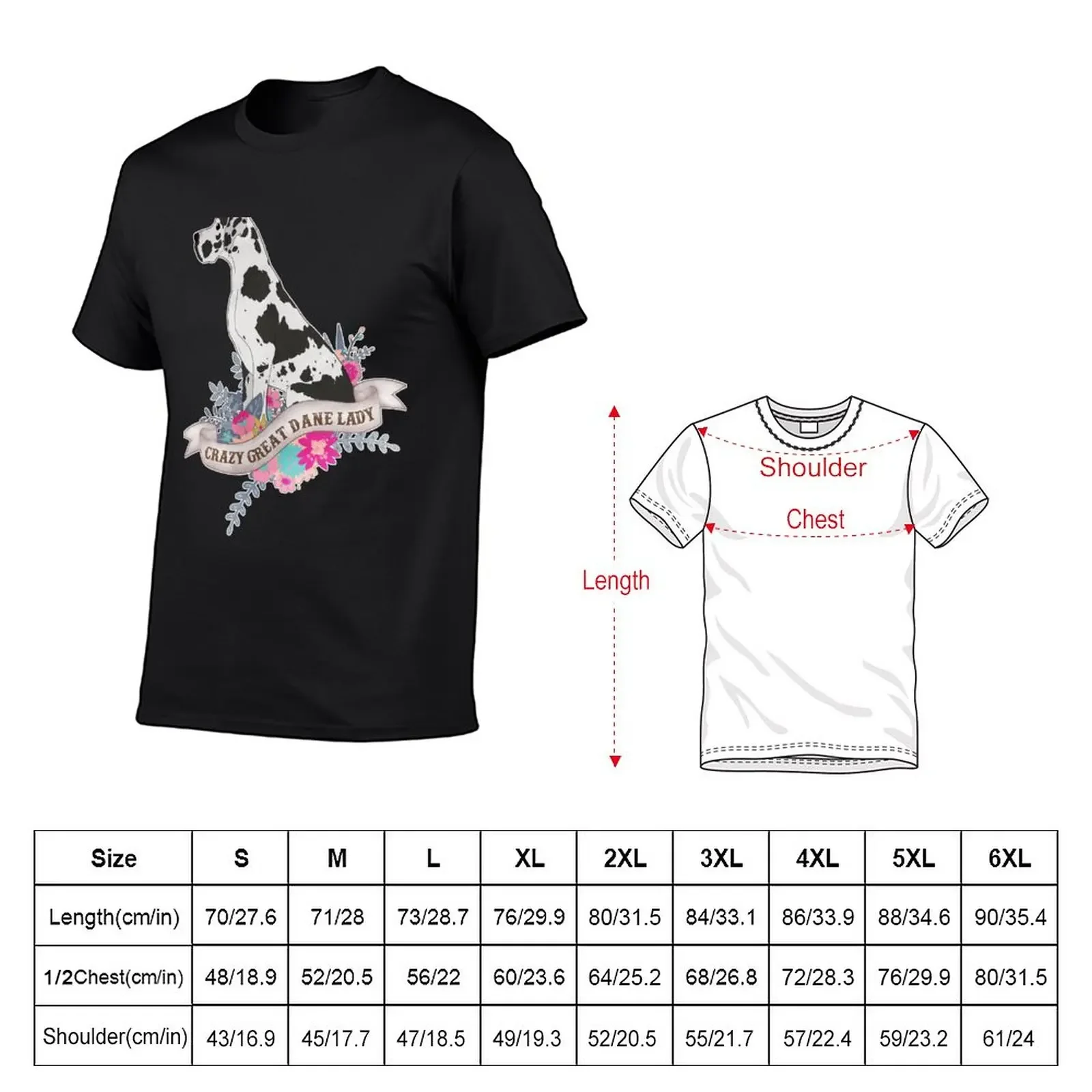 Crazy Great Dane Lady T-Shirt animal prinfor boys oversized new edition customs men t shirt