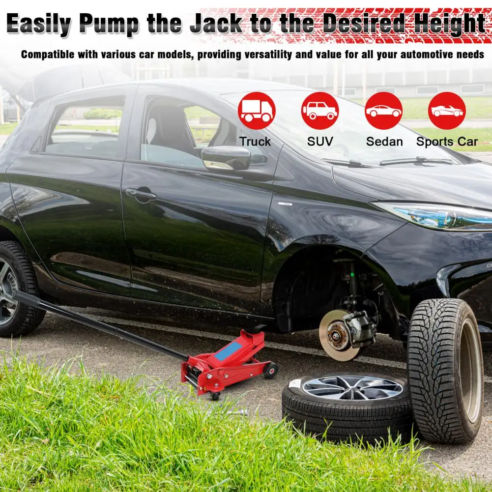 Quick Lift 3 Ton Trolley Jack 5 18 5 Inch Lifting Range Heavy Duty Single Piston Pump Hydraulic Floor Jack for Car SUV Truck Hom
