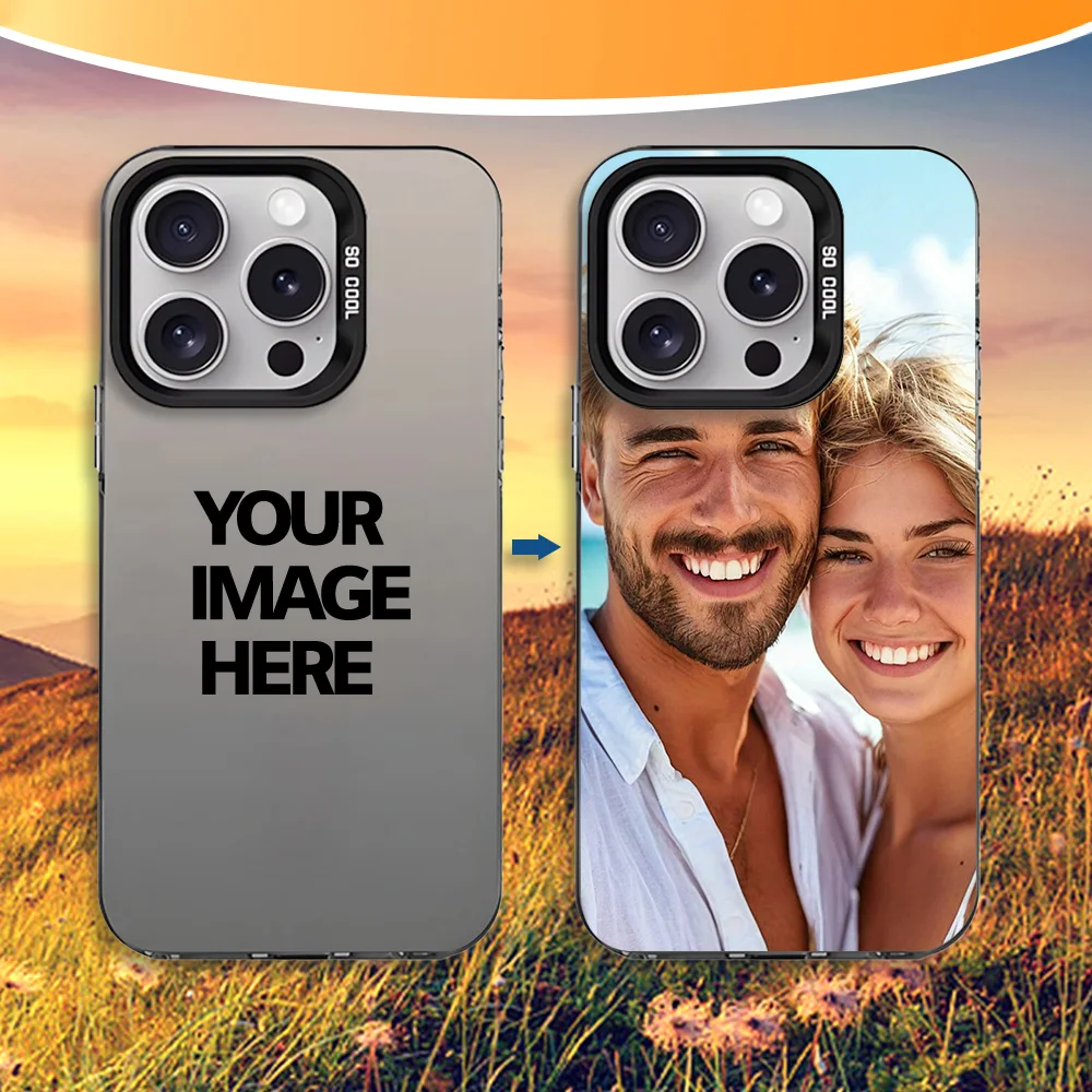 Voor iPhone 17 16 15 14 13 12 11 Pro Max Mini SE 2020 2022 Air XS XR 7 8 Plus 16e DIY Foto Aangepaste Case IMD Schokbestendige Cover