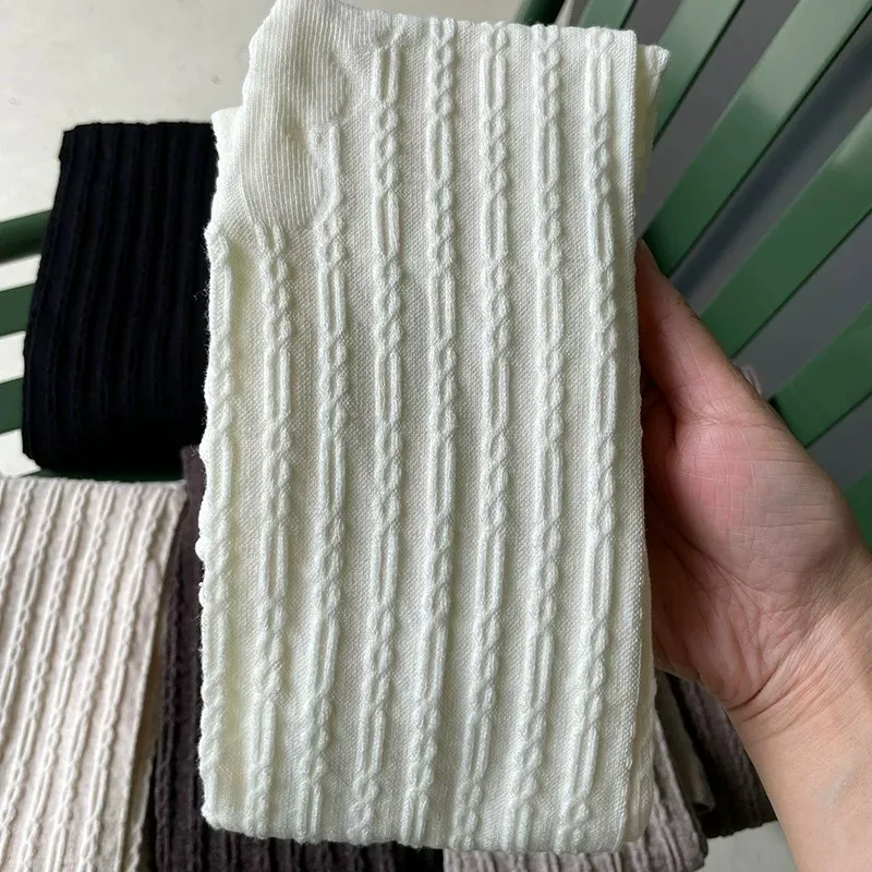 بلون مخطط نمط الجوارب النساء الخريف الشتاء الحرارية الدافئة التخسيس طماق Harajuku قاعدة طبقة السراويل جوارب طويلة #6