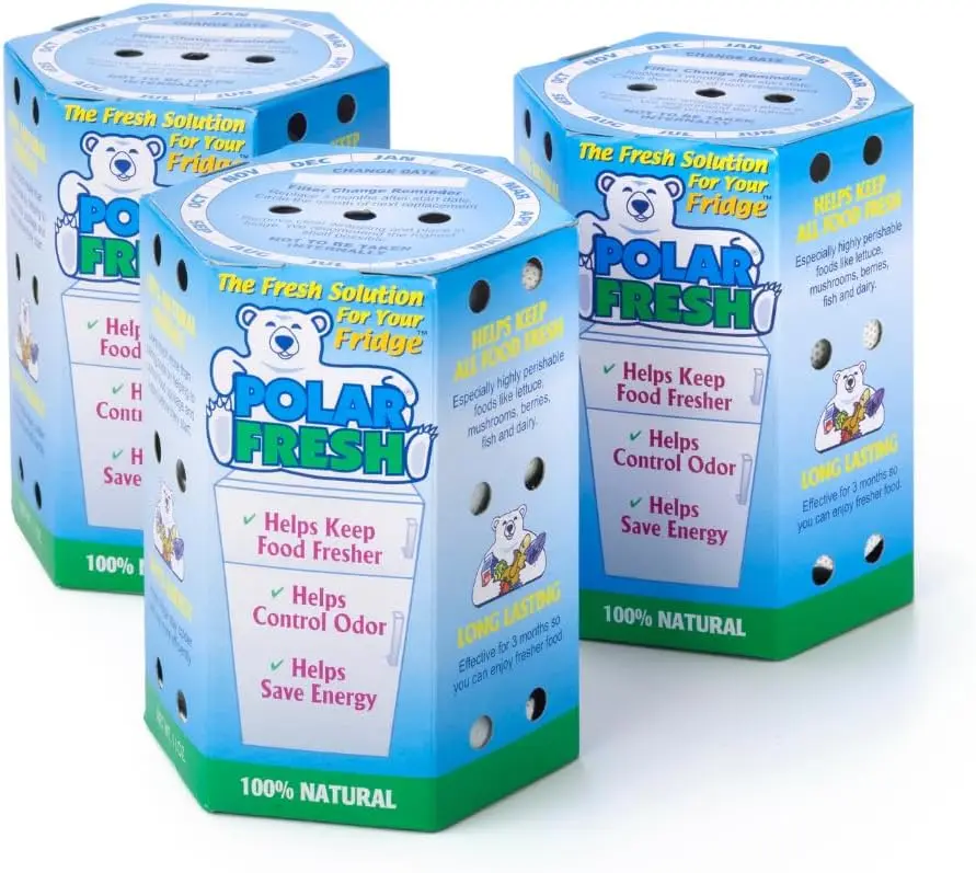 

All-in-1 Refrigerator Deodorizer & Produce Saver by 3 Pack – Fridge Odor Eliminator, Ethylene Gas