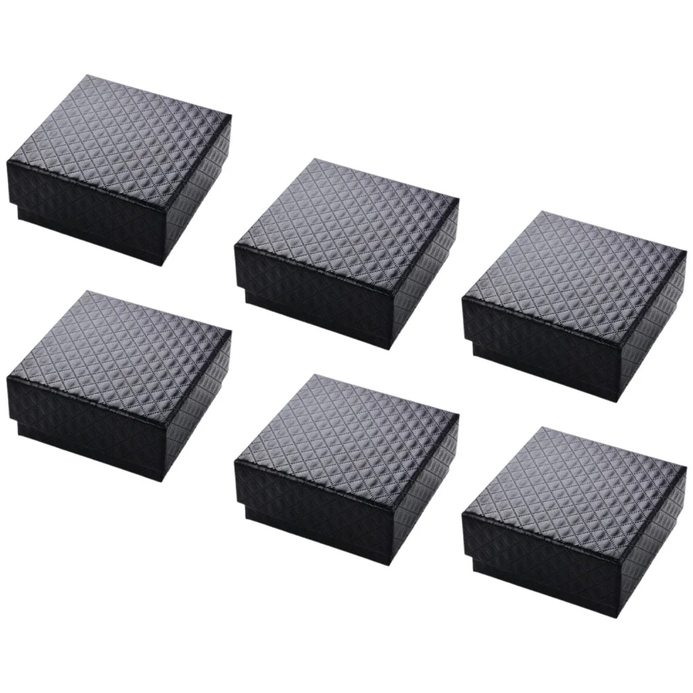 6 Pcs Jewelry Box Gift Memorial Small Earring Packing Boxes For Gifts Packaging Paper Container