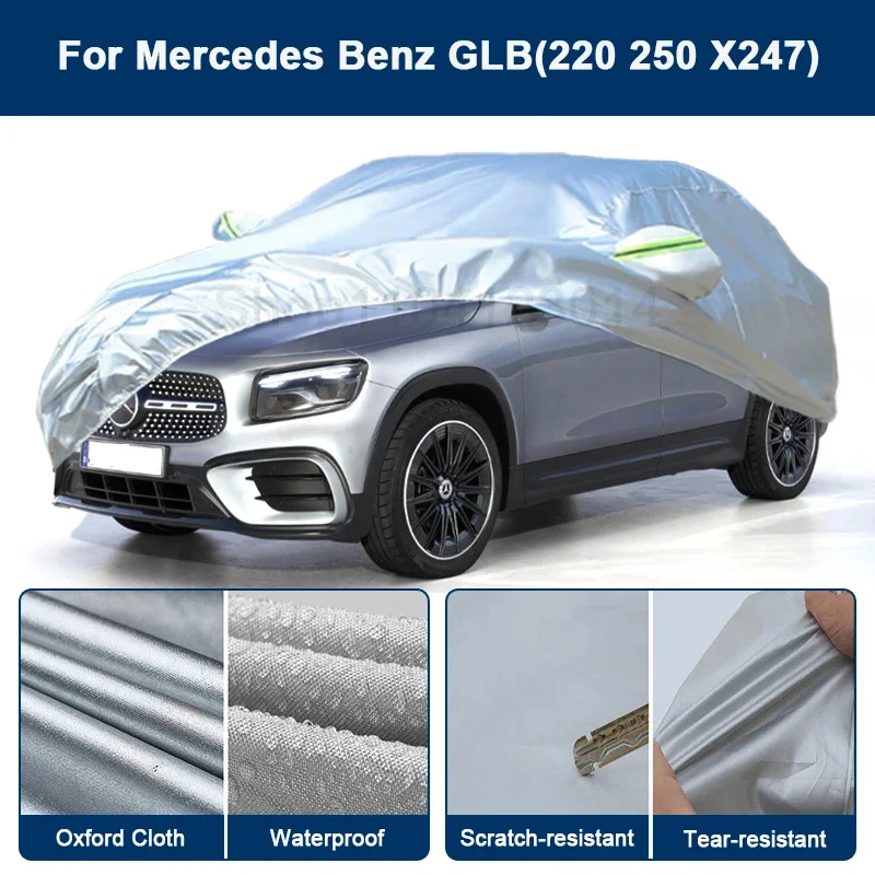 

Outdoor Full Car Cover For Benz GLB 220 250 X247 with Reflective Strips Waterproof Snowproof Dustproof UV Protection