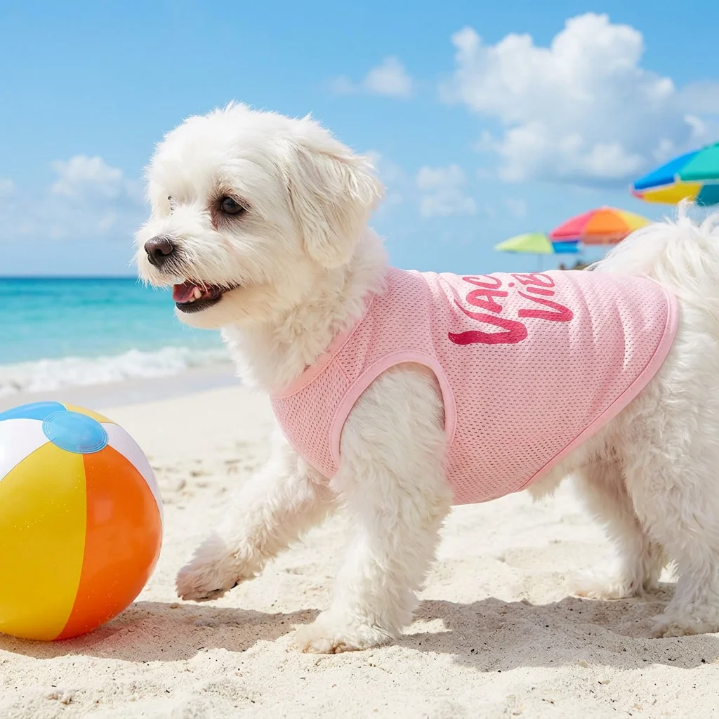 Chaleco verano transpirable para perros – Malla ligerarosa/ azul/gris - imagen 3