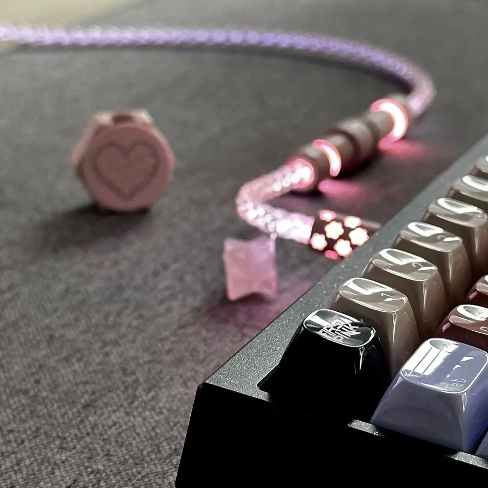 UNKNOWN ERROR D25 Keyboard Cable Portable Single Crystal Aviation Connector USB-A to Type-C Data Cable for Mechanical Keyboard
