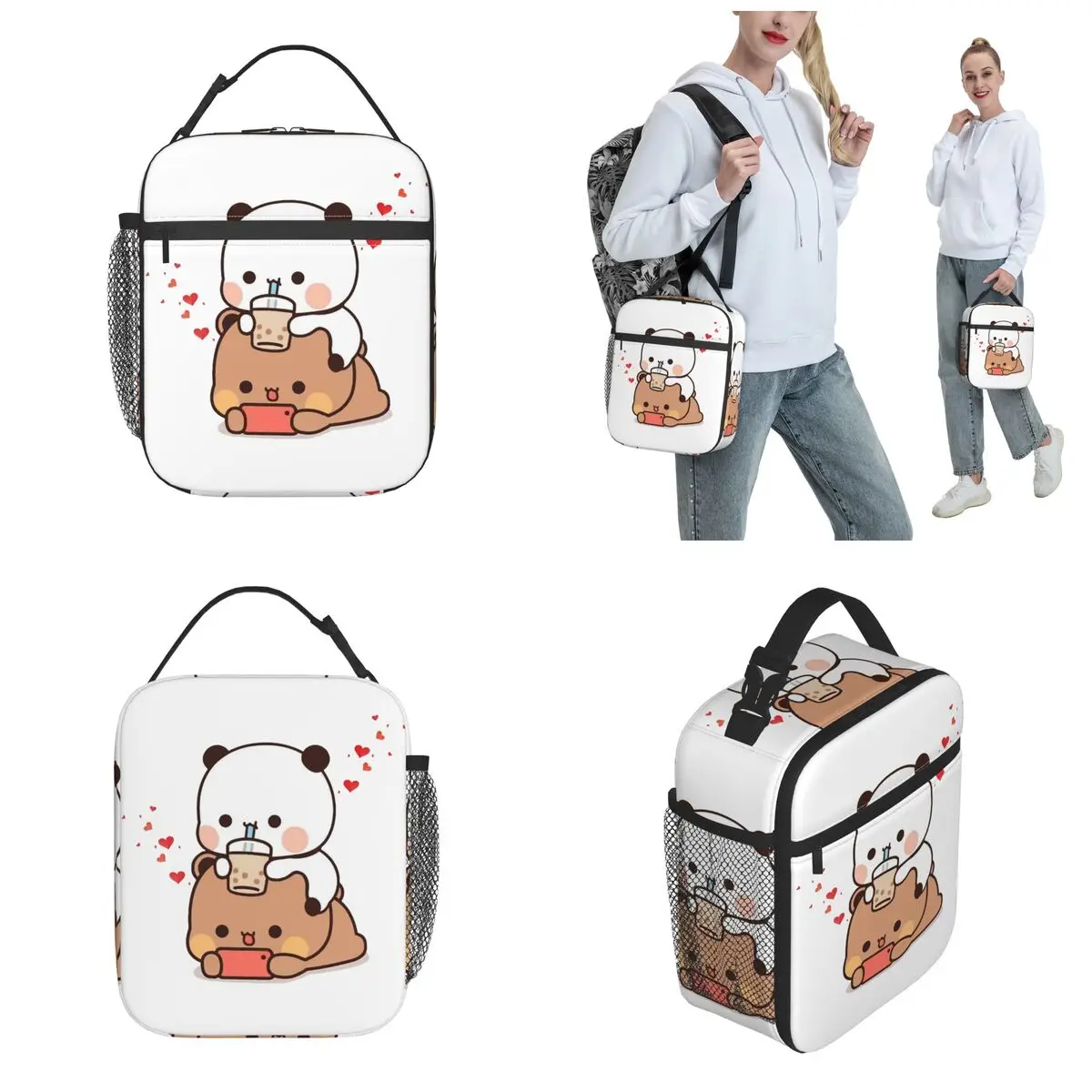 Insulated Lunch Boxes Bubu Dudu Chilling Accessories Cartoon Panda Bears Storage Food Box Thermal Cooler Lunch Box For School