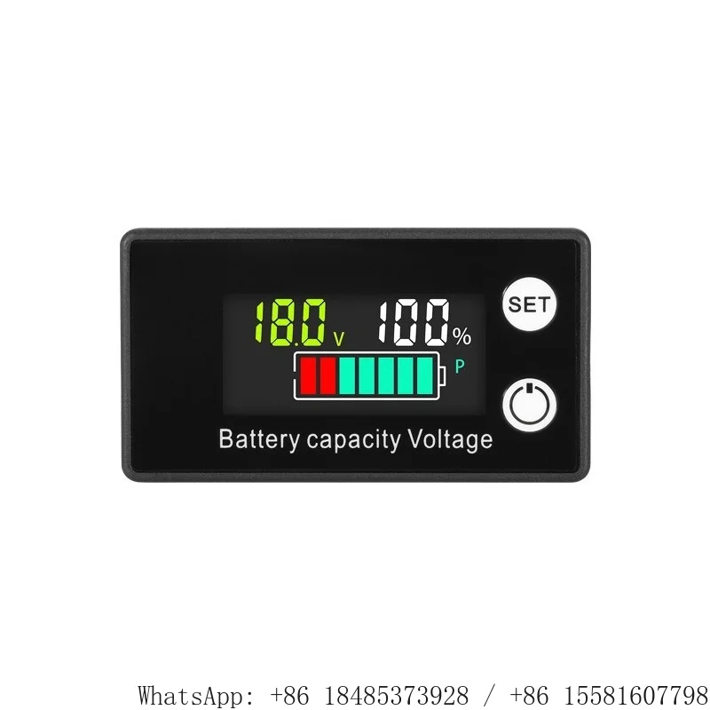 LCD Digital Voltage Battery Capacity Monitor 8-100V Two Wire Voltmeter Battery Power Display Indicator Meter