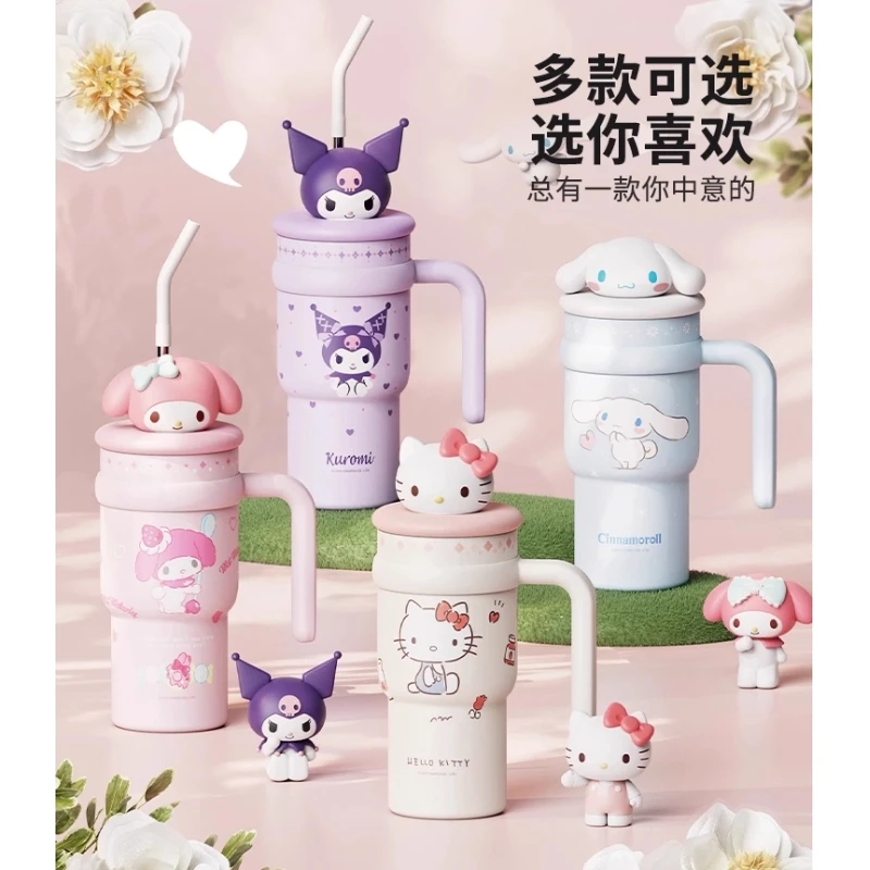 

Sanrio Hello Kitty Large Capacity Insulated Cup - High-Appearance Cute Straw Water Cup, Ideal Birthday & Holiday Gift For Girls
