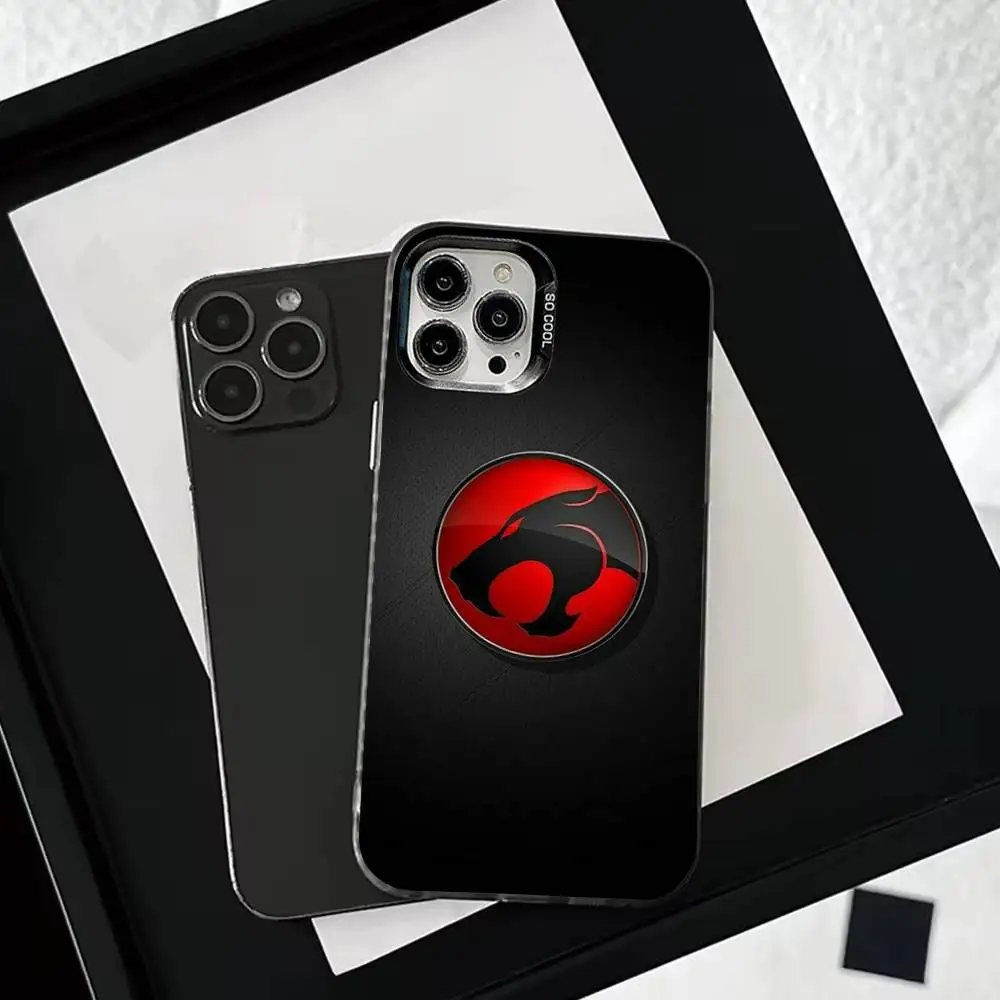 حافظة هاتف T-ThunderCats-S C-CARTOON لهاتف iPhone 16,15,14,13,12,11,Mini,Pro,SE,MAX غطاء أبيض غير لامع مقاوم للصدمات