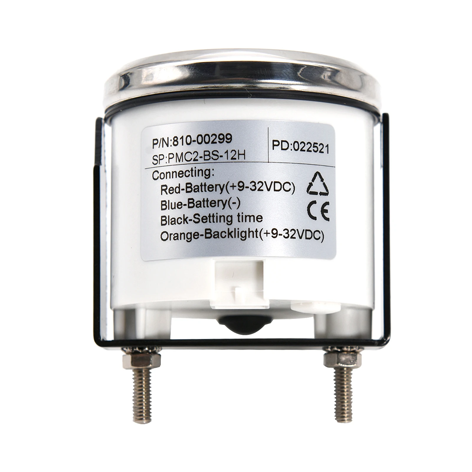 0-12 ساعة الأحمر الخلفية أداة لوحة ساعة متر مقاوم للماء ساعة مقاييس مؤشر رقمي مقاييس لسيارة قارب يخت 9-32 فولت