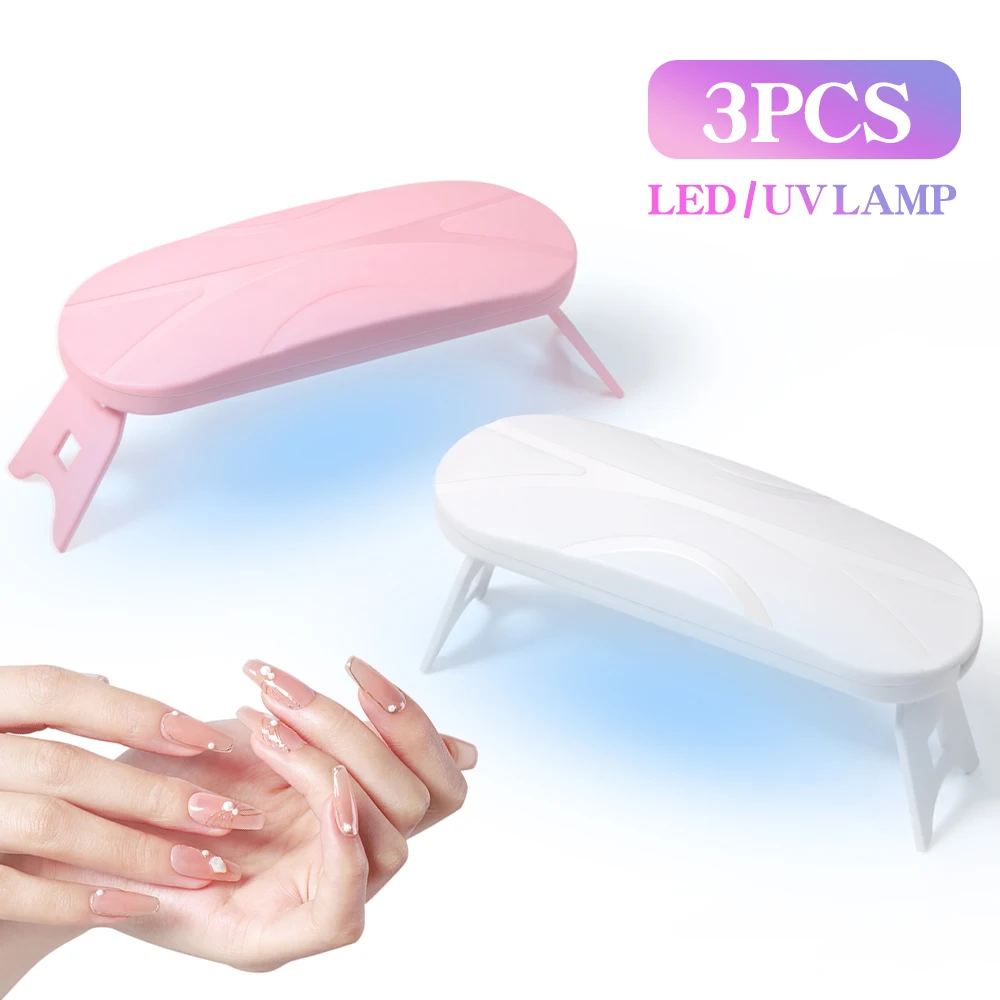 YIKOOLIN pieghevole Mouse Light Nail Lamp Machine Mini LED Nail Lamp per strumenti per saloni di casa lampada professionale per fototerapia per