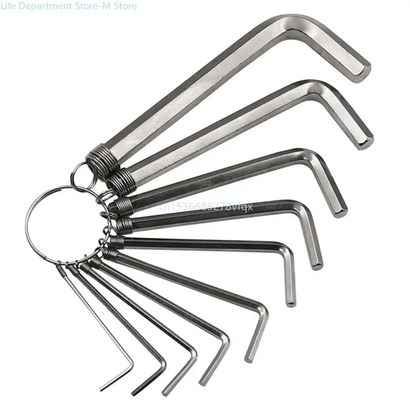 Heavy Duty Allen for Key Set Hexagon Metric Wrench Allen for Key Ring L Shaped Hand Allan Hexagonal Security Alan- T