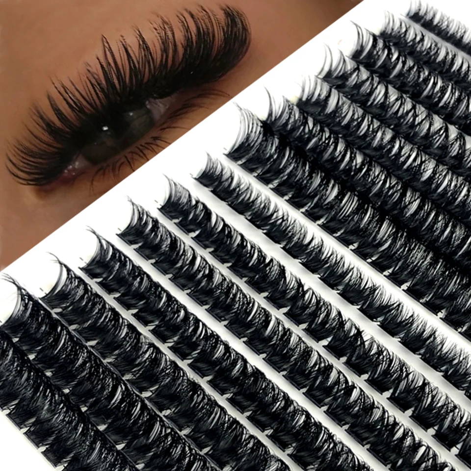 Pestañas de Visón 60D/80D 100/280 Paquetes Naturales Extensión de Pestañas 3D Volumen Ruso Racimos Individuales Herramientas de Maquillaje 5