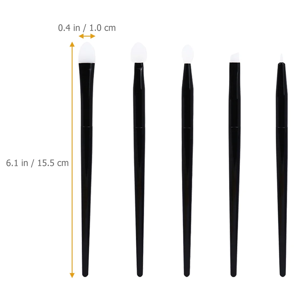 1 Set Of Silicone Makeup Brush Set For Eyeshadow Lipstick Blush Eyebrow Portable Tools Practical Professional Facial