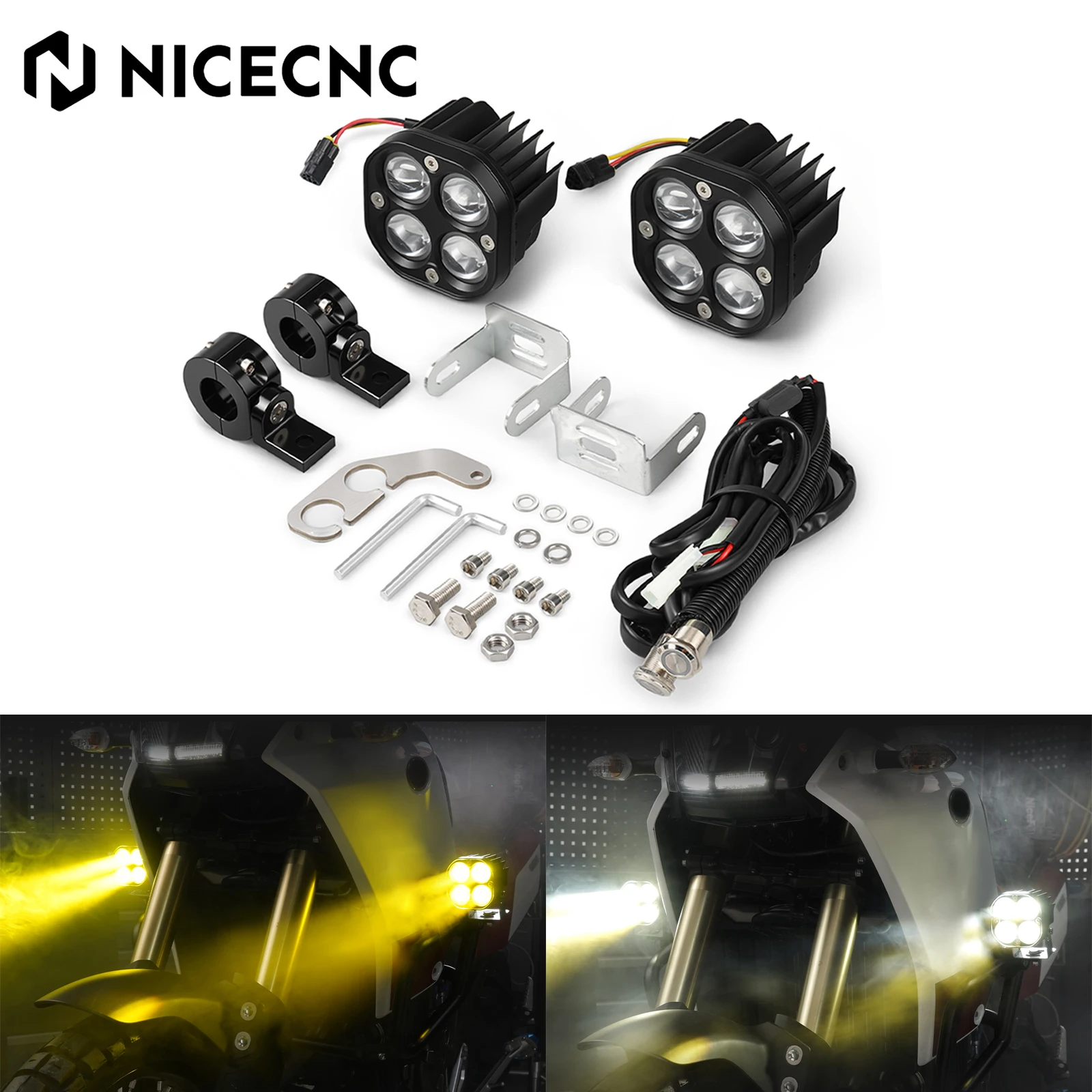 For Yamaha Tenere700 XTZ 700 2019-2024 Front Lighting Kit LED Headlight Driving Light TENERE 700 XTZ700 T700 World Raid 2022-24