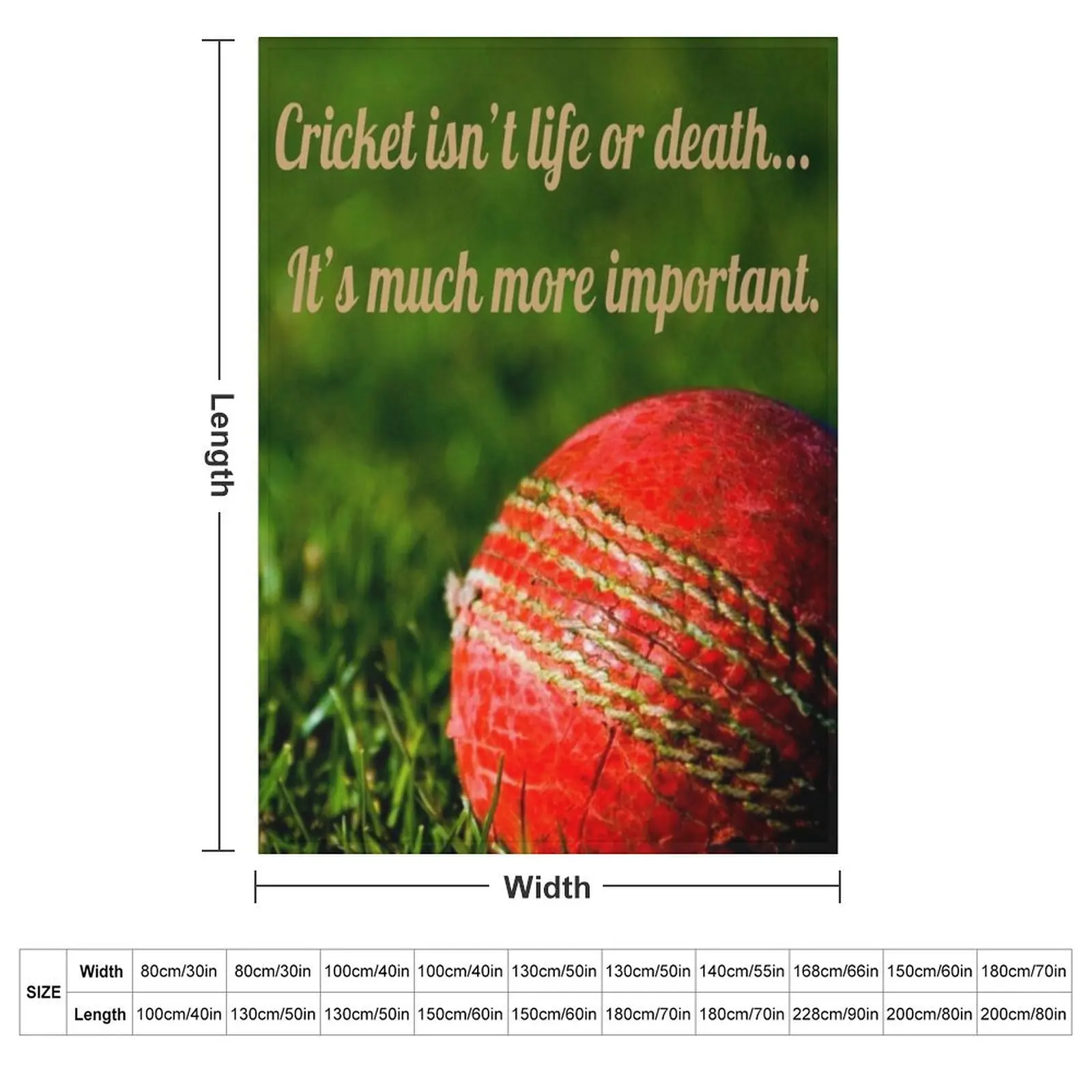 Cricket Red Ball Funny Motivational Throw Blanket Thermals For Travel blankets ands Soft Big Luxury Brand Blankets