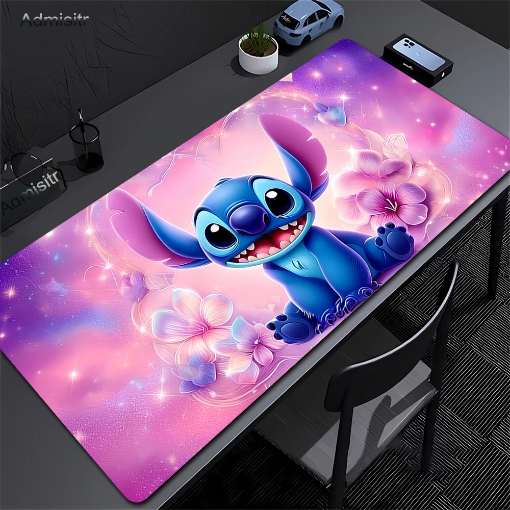 Large Kawaii Stitch Anime Mouse Pad PC Cartoon Gaming Accessories Protector Office Laptop Non Slip Gamer Cabinet Desk Mat Carpet