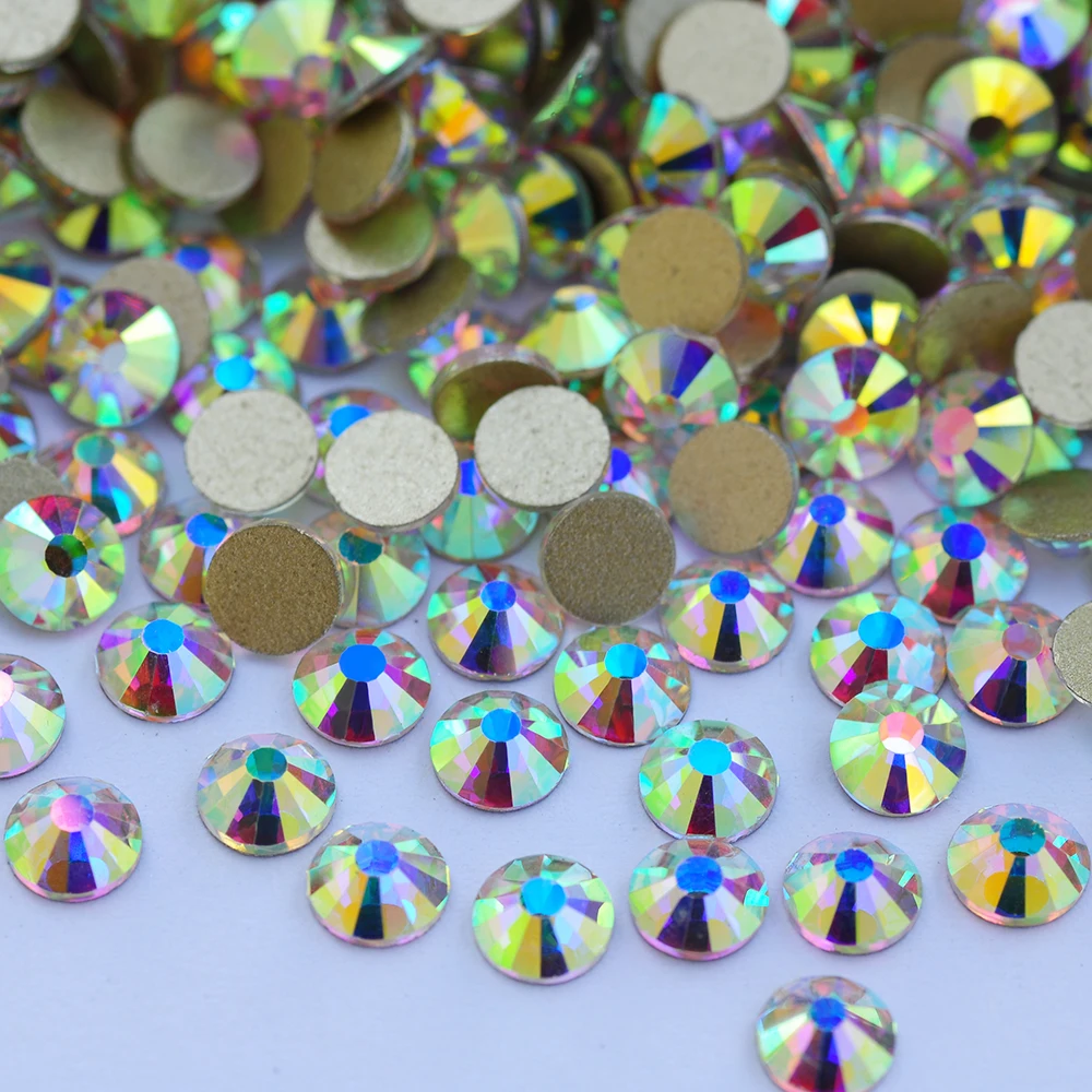 YANRUO 2058NoHF SS3-SS50 Non HotFix Rhinestones Glitter Nail Art Flatback Rhinestones HotFix Crystals Stones For Clothes