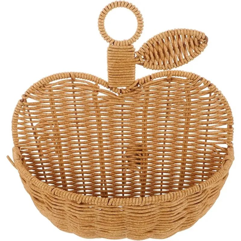 

Настенная корзина ABBY из плетеного ротанга в форме подвесного кашпо, маленькая, для хранения на кухне, для фруктов
