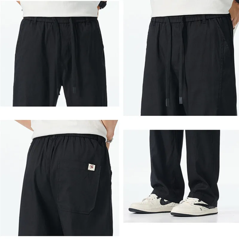 Casual Pants Long Legs Tall Man Plus Size 5XL 6XL 7XL Thin Summer Wide Popular Students Loose Male Lyocell Extra Long Trousers - view 5