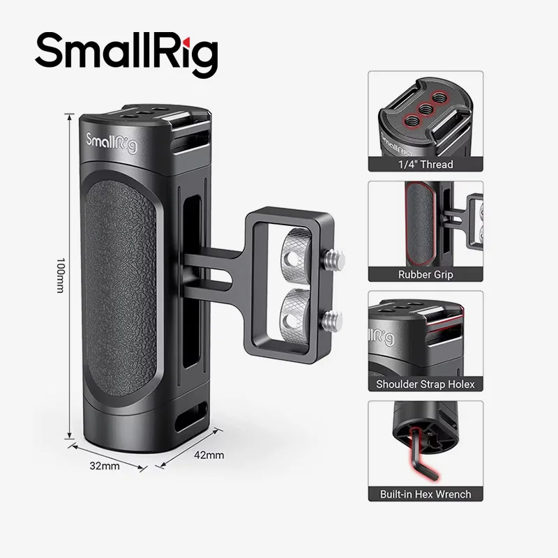 SmallRig Mini Camera Side Handle Handgrip with Two 1/4