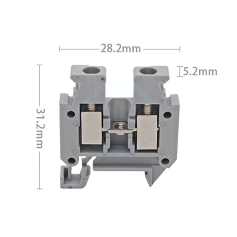 (10 pcs) UK Rail-Mounted MBK3 Miniature Terminal Blocks 0.2-2.5mm Combination Rail-Mounted MBK3/E-Z 15mm Rail MBK