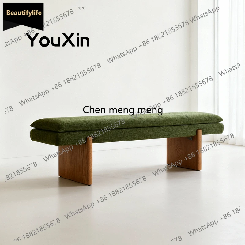 

A139 Табурет для отдыха в торговом центре, табурет для смены обуви, гардеробная, простая скамейка из цельной древесины в скандинавском стиле