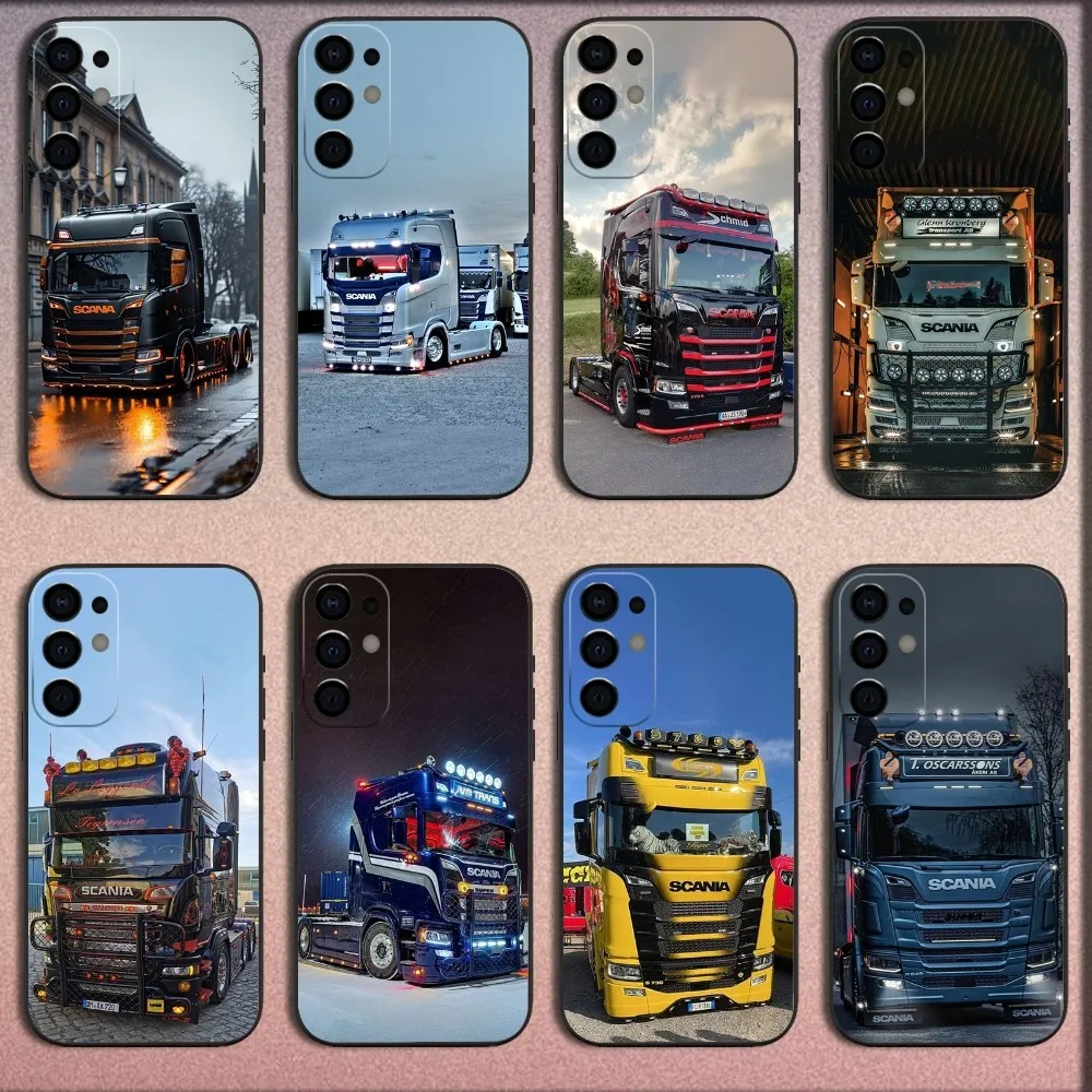 Car S-SCANIA Trucks SA-AB Phone Case For Samsung S25,S24,S21,S22,S23,S30,Ultra,S20,Plus,Fe,Lite,Note,10,9,5G Black Soft Cover