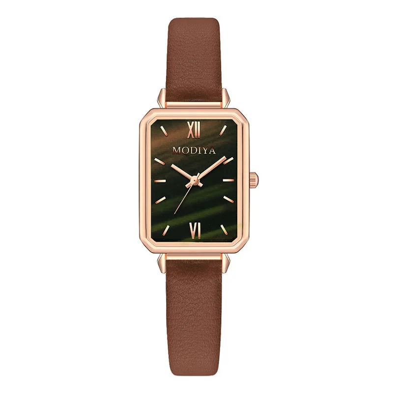 Popular Little Green Watch Women's Watch Retro Style Square Quartz Student Watch Women's Watch