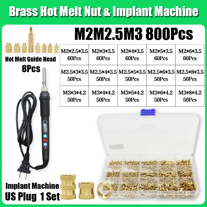 Einsätze TS100 Lötkolbenspitze Messing Heat Set Einsatzmutter Gewinde Hot Melt Guide Head 3D-Druck Einbettung Kupfermutter Einsetzen – Detail 18