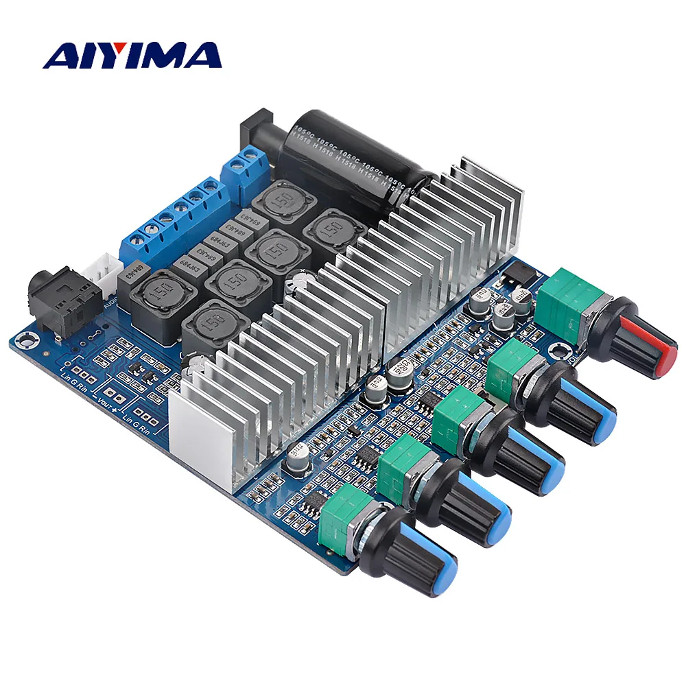 AIYIMA TPA3116 Subwoofer Amplifier Audio Board TPA3116D2 2.1 HiFi Amplificador USB DAC Bluetooth Power Amplifiers 2x50W+100W