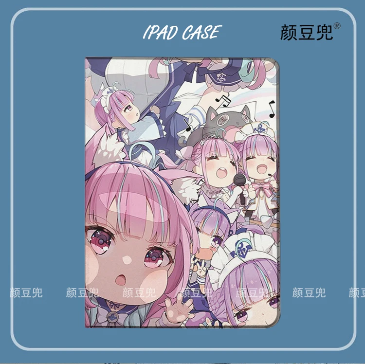 Minato Aqua Anime Case For Samsung Galaxy Tab S7 FE 11 in 2021 S6 Case SM-T220/T225 Tri-fold stand Cover Galaxy tab s6 lite A8