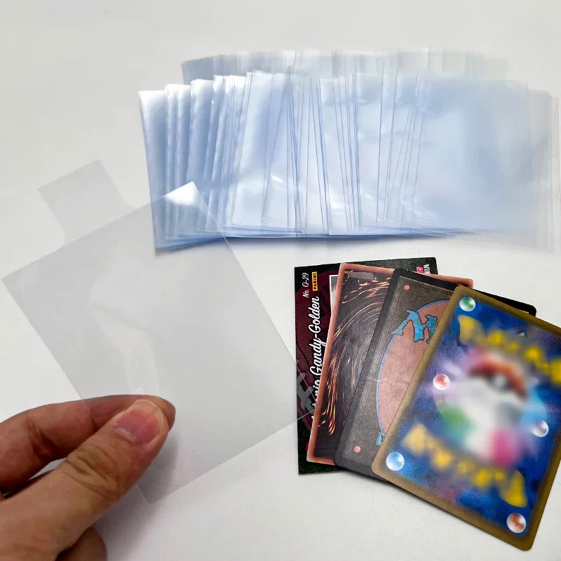 

100Pcs 65*90mm Card Holder Transparent Convex Shape Card Sleeve Anti-Scratch Card Binder Game Card Sleeve Idol Photo Card Holder