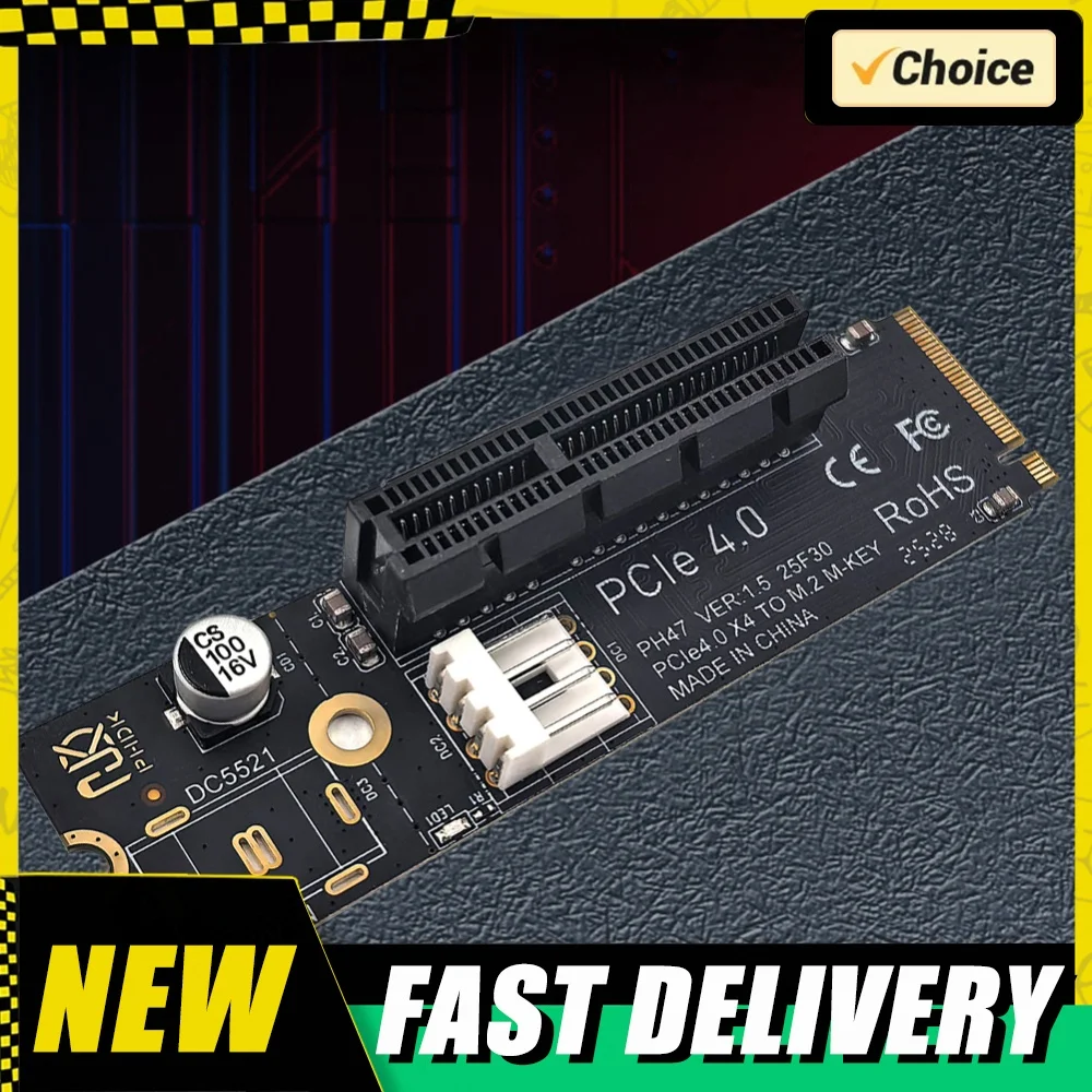 for NGFF for M.2 To PCI-E 4X Convert Adapter Compatible with X1 X4 X8 X16 PCI-e Interface Static Bag Packaging
