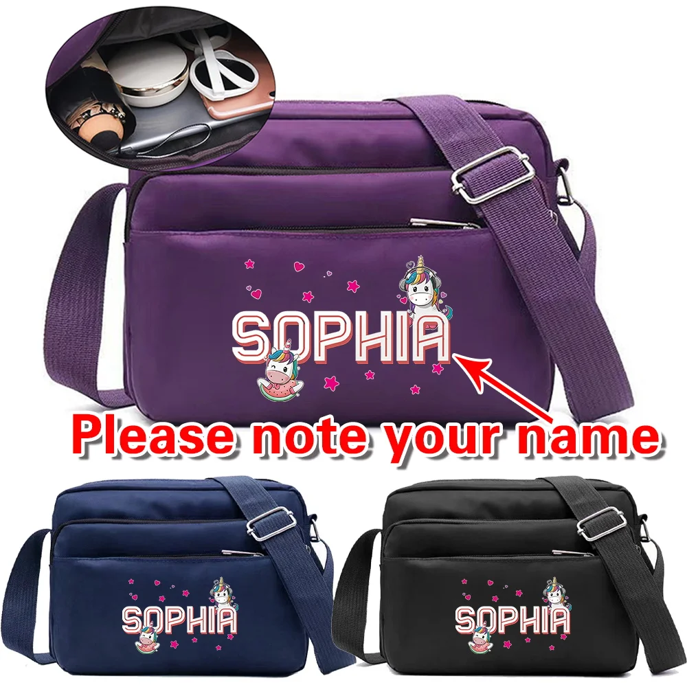 

Персонализированное индивидуальное имя, сумка через плечо на одно плечо, органайзер для путешествий на открытом воздухе, высококачественная сумка на одно плечо