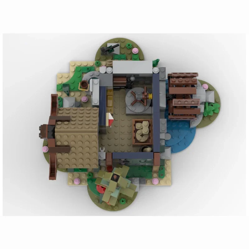 3in1 mittelalterliches Schloss-Bausteine-Set, mittelalterliche Wassermühle, alternative Baustein-Set, schwarze Falken, Schloss-Set, Weihnachten