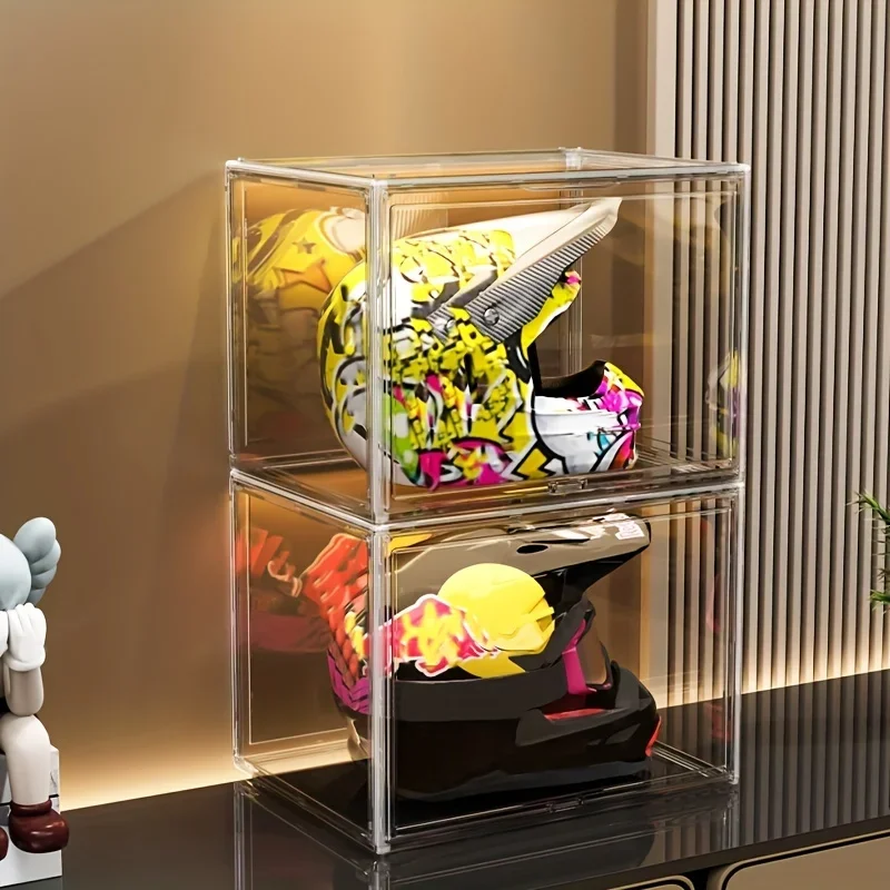 

1/3PCS Clear Large Capacity Storage Box Organizer for Figures Acrylic Box Showcase Blind Box Makeup Organizer for Bag