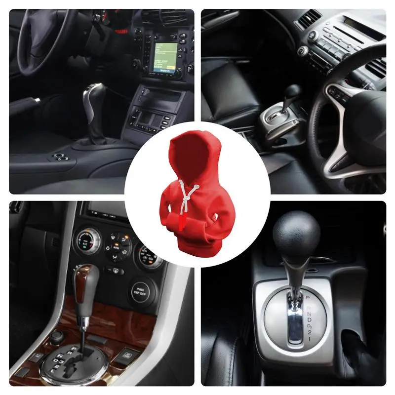 Shift Knob Hoodie Flannel Hoodie Gear Cover For Car Shifter Universal Fit Hoodie For Car Shifter Car Interior Decorations Shift