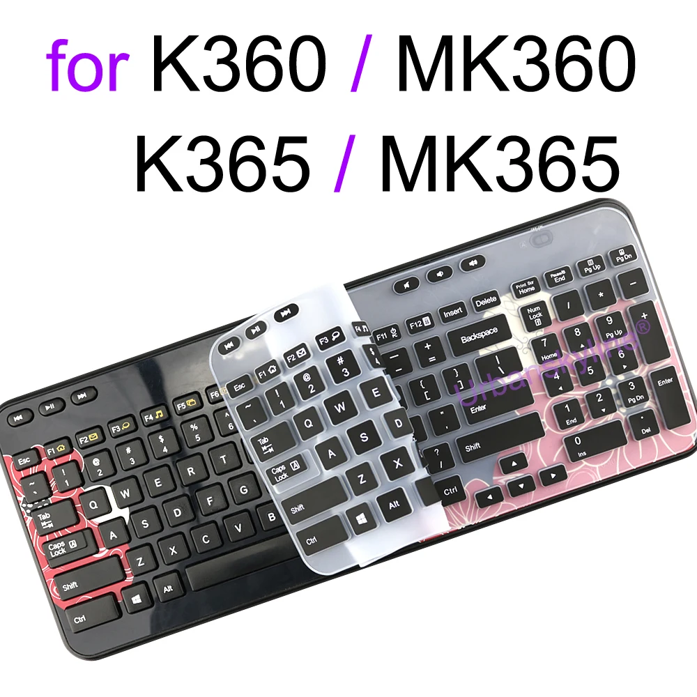 

Чехол для клавиатуры Logitech K360 K365 MK360 MK365, защитный чехол для беспроводной клавиатуры Logi, прозрачный силиконовый чехол из ТПУ, Funda
