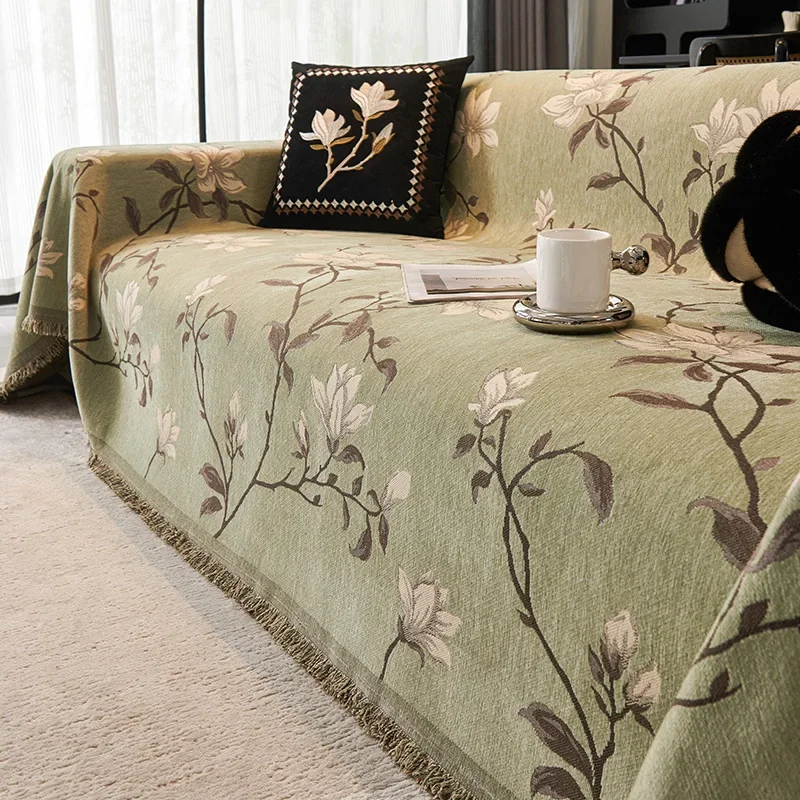 New Retro French Chenille Sofa Cover All Season Universal One Piece Slipcover Blanket Anti Slip Home Textile