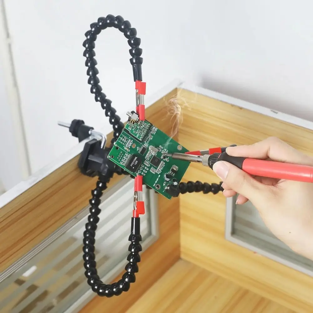Soldering Helping Hands Tool Multi-Purpose Adjustable Third Hand Tool Strong Resilience Non-slip Flexible Arms Tool