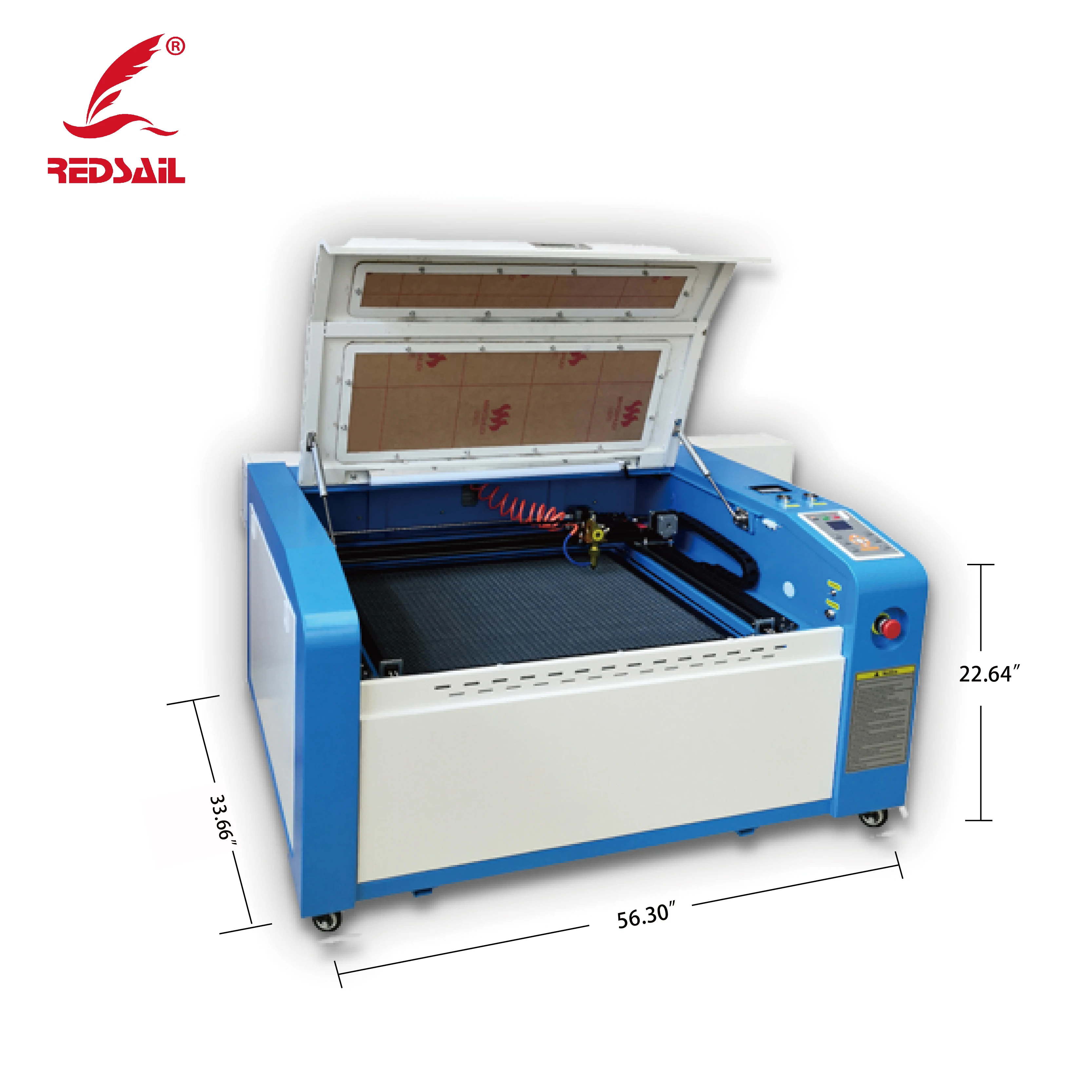 

Desktop Redsail M4060 100W 600x400mm Co2 Mini Laser Engraver Engraving Machine Topwisdom system CW3000 water chiller