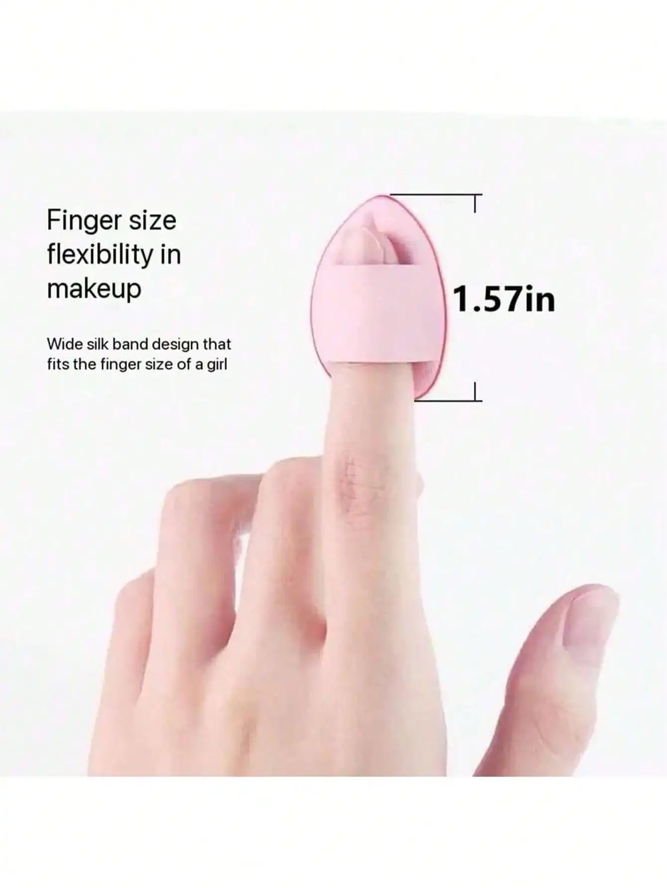 1/5 قطعة من منتفخة الأصابع المصنوعة من الألياف الدقيقة الناعمة - قابلة لإعادة الاستخدام لكريم الأساس الدقيق/خافي عيوب العين (لون عشوائي) #6