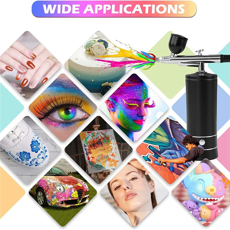 ABMO Air Brush Nail Oxygen Inj - đánh giá và giá Airbrush Kit With Mini Compressor